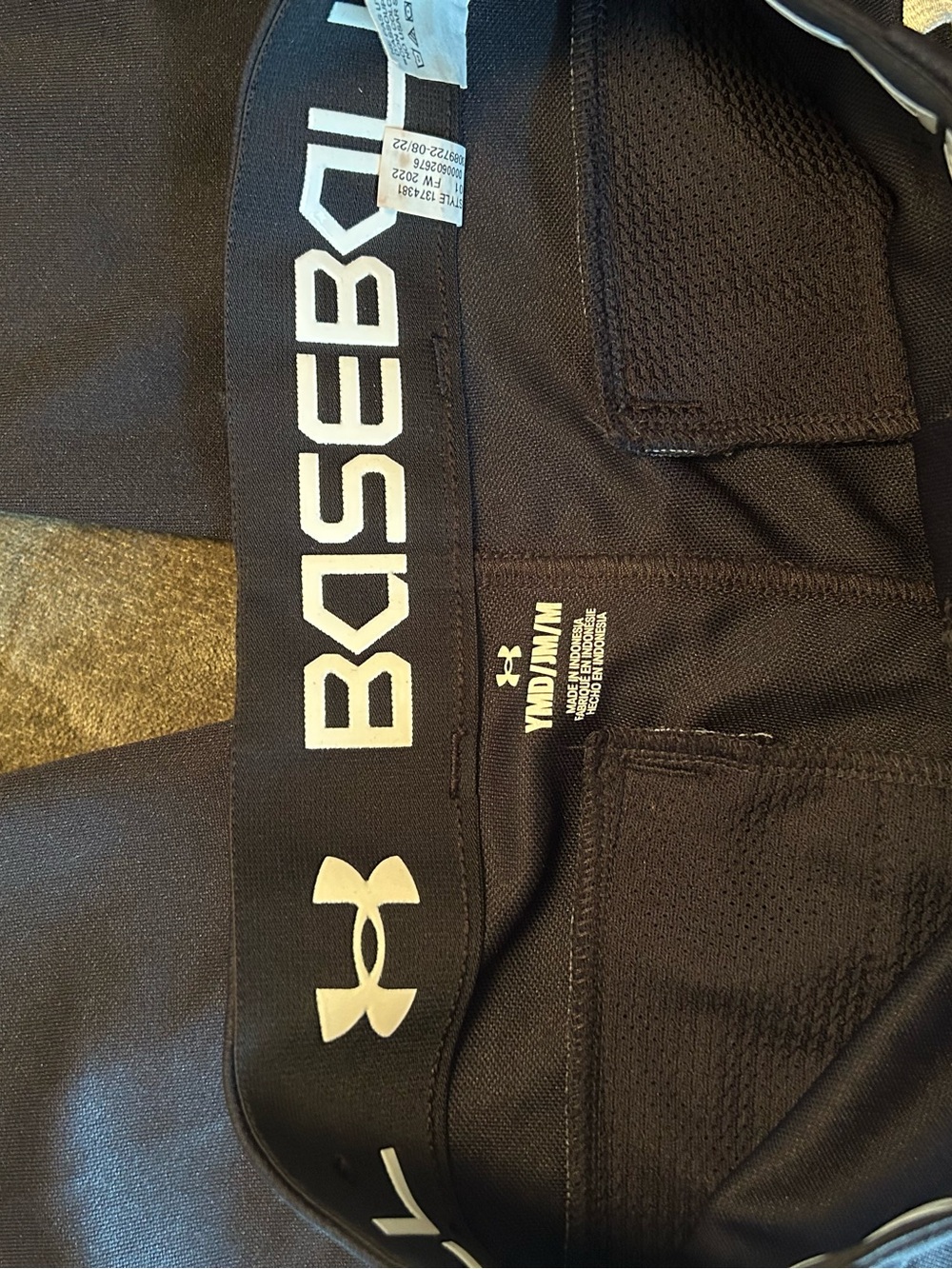 Under Armour Boys Black Baseball pants